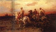 Adolf Schreyer Arab Horsemen on the March china oil painting reproduction